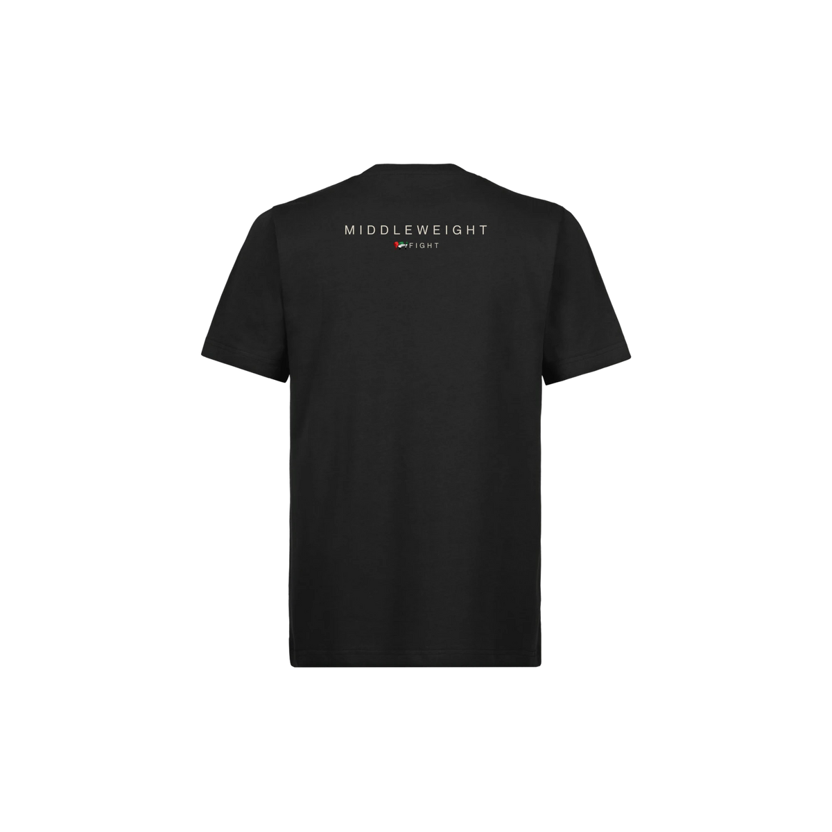 971 Core Tee, Regular, in Black, back, with the weight class print below the collar